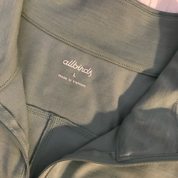 Allbirds Sage Green Quarter-Zip Top NWT - Picture 3 of 11